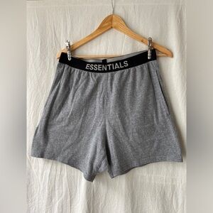 FEAR OF GOD ESSENTIALS Grey Jersey Lounge Shorts